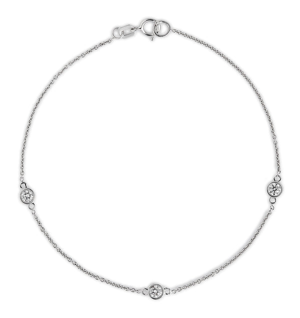 0.31ct Lab Diamond Bracelet set in 9K White Gold